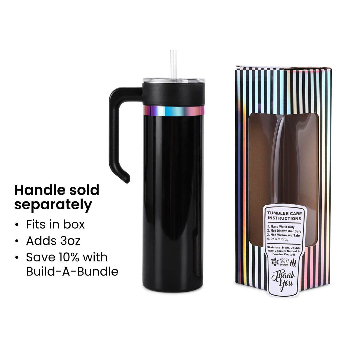 20oz Skinny Rainbow Tumbler