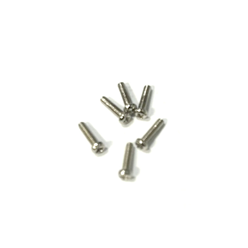 LogoJET cap top screws, set of 6, silver metal fasteners