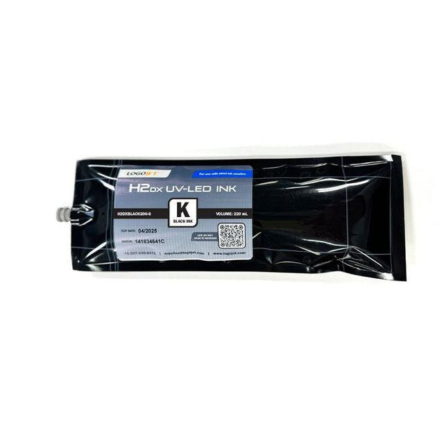 LogoJET UV - Curable Ink for UV2400, UVx60 and UVx90 Printers, 220ml Bag | LogoJET Inc.