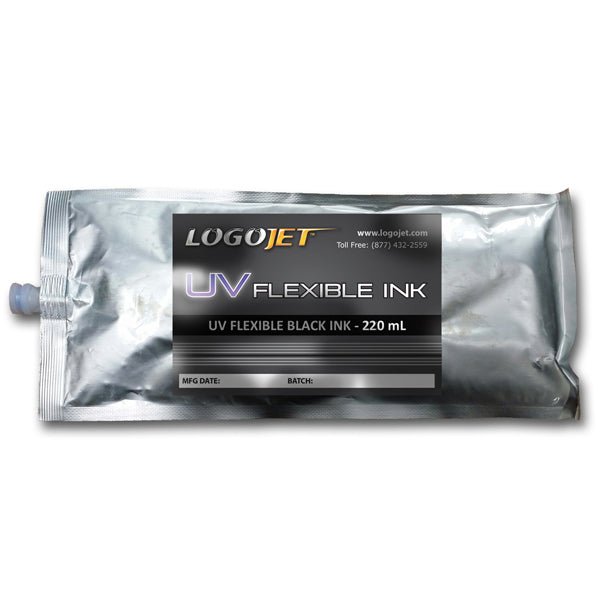 LogoJET UV - Curable Ink for UV2400, UVx60 and UVx90 Printers, 220ml Bag | LogoJET Inc.