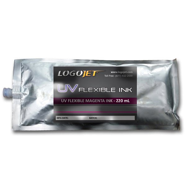 LogoJET UV - Curable Ink for UV2400, UVx60 and UVx90 Printers, 220ml Bag | LogoJET Inc.