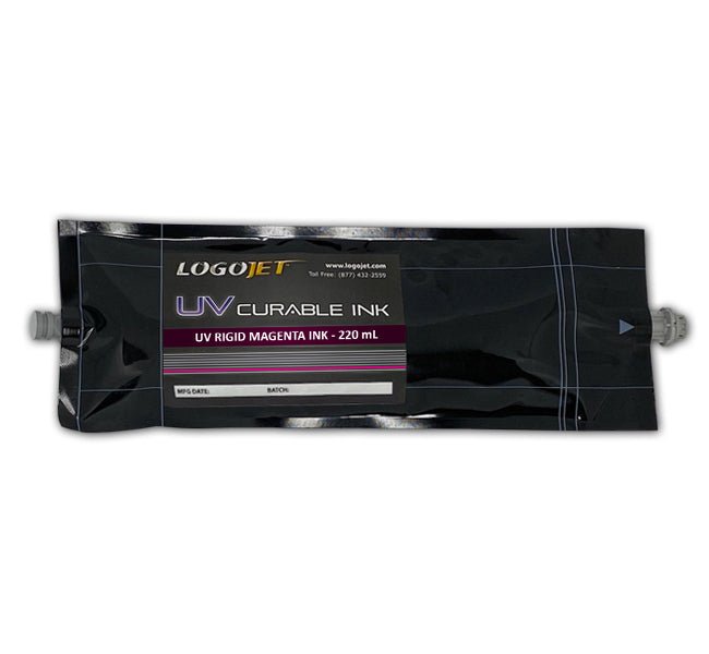 LogoJET UV - Curable Ink for UV2400, UVx60 and UVx90 Printers, 220ml Bag | LogoJET Inc.