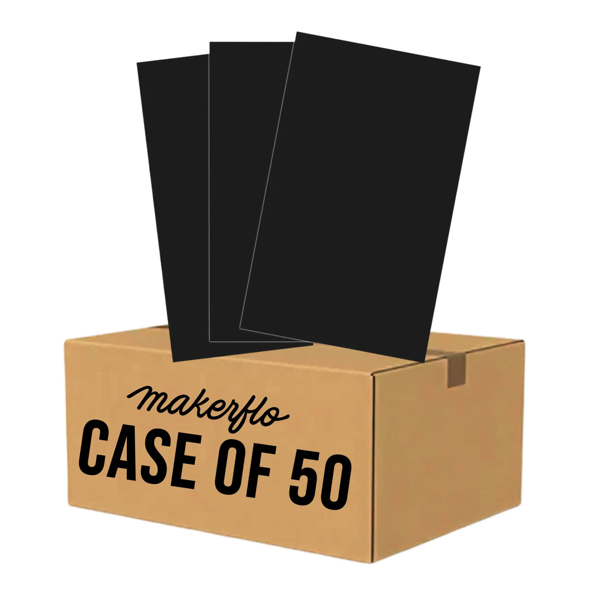 TruFlat Laser wood panel set, black sheets stacked for laser or engraving use