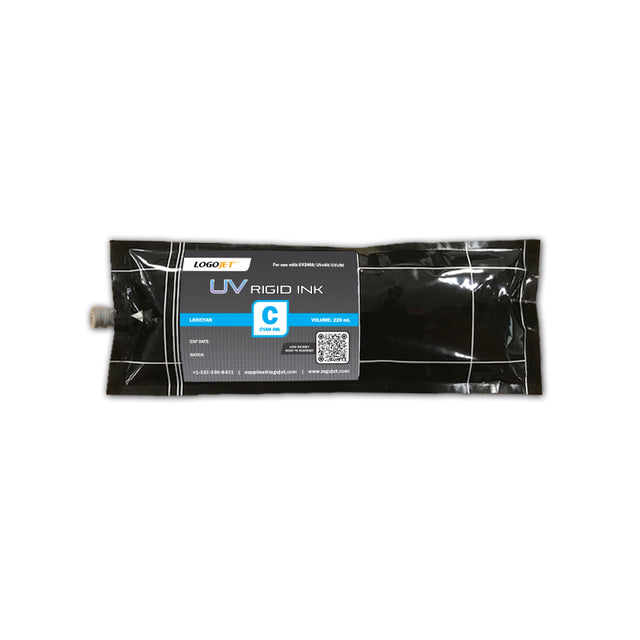 LogoJET UV Ink (220 mL) – UV2400, UVx60 & UVx90 (CMYK, White, Clear Gloss & Primer)