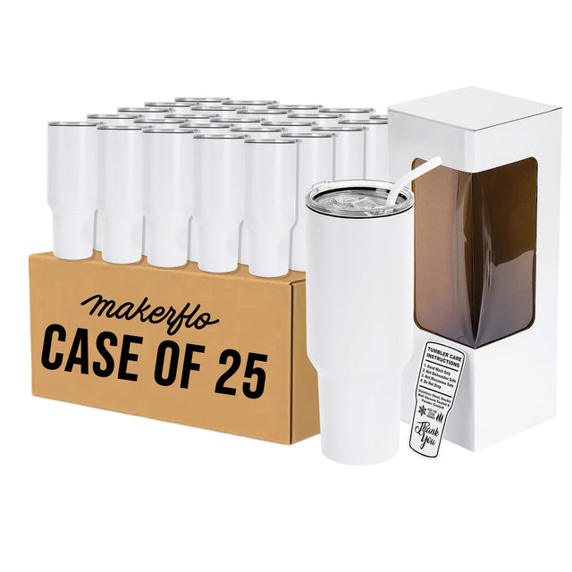 MakerFlo 40oz MakerTwist™ Tumbler – Customizable Stainless Steel Drinkware