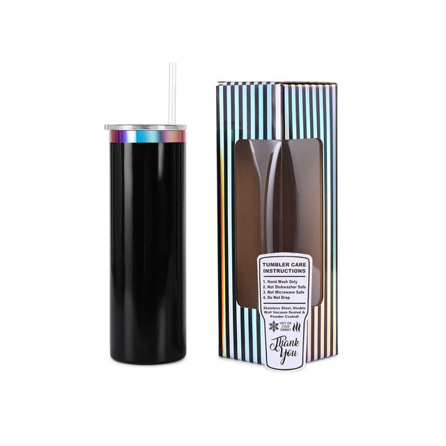 20oz Skinny Rainbow Tumbler