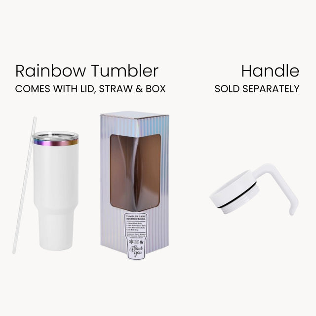 MakerFlo 40oz Rainbow-Plated MakerTwist™ Tumbler – Customizable Premium Drinkware