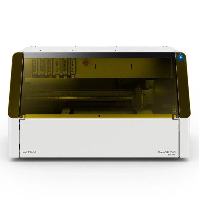 Roland VersaStudio BD-12 desktop UV flatbed printer. Sold and supported by - LogoJET Inc.
