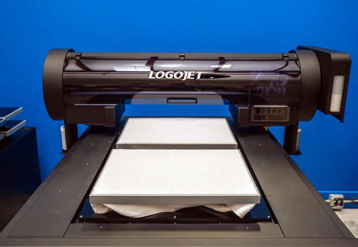 LogoJET T90 PRO Direct to Garment XL Platen 16"x20" imprint area | LogoJET Inc.
