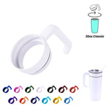 MakerFlo twist-on tumbler handle accessory in white, with side grip