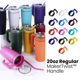 MakerFlo handle accessory in pink with curved loop and pull grip