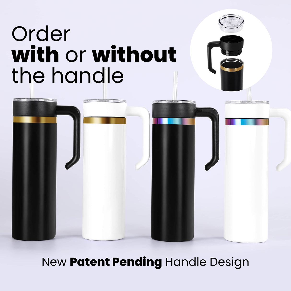 20oz Skinny Rainbow Tumbler