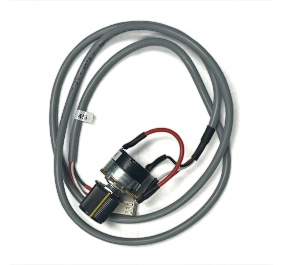 LogoJET lamp control assembly with gray cable, red wire loop, and black sensor module
