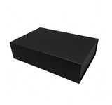 XL - Black Rigid Magnetic Closure Boxes (Hinged Lid, Print-Ready Blank Packaging)