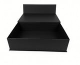 XL - Black Rigid Magnetic Closure Boxes (Hinged Lid, Print-Ready Blank Packaging)