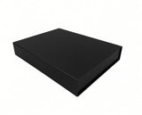 Small - Black Rigid Magnetic Closure Boxes (Hinged Lid, Print-Ready Blank Packaging)