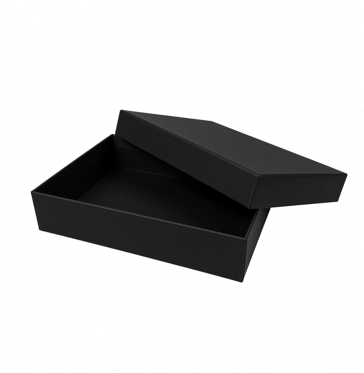 XL - Black Premium Two-Piece Set Boxes (Print-Ready, Blank Packaging)