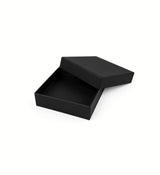 Medium - Black Premium Two-Piece Set Boxes (Print-Ready, Blank Packaging)