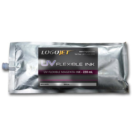 LogoJET UV - Curable Ink for UV2400, UVx60 and UVx90 Printers, 220ml Bag | LogoJET Inc.