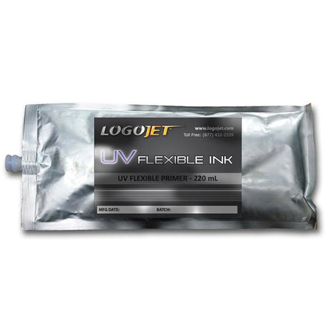 LogoJET UV - Curable Ink for UV2400, UVx60 and UVx90 Printers, 220ml Bag | LogoJET Inc.