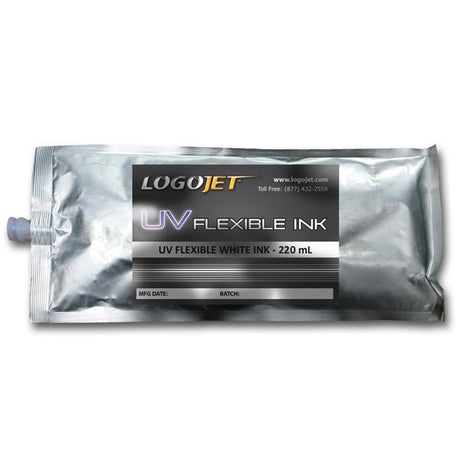 LogoJET UV - Curable Ink for UV2400, UVx60 and UVx90 Printers, 220ml Bag | LogoJET Inc.