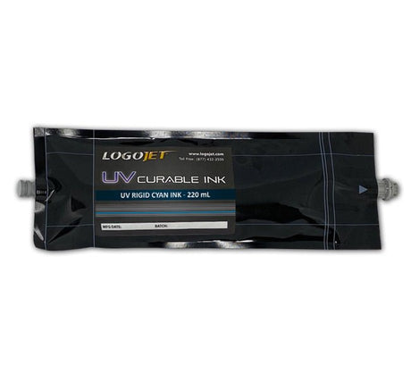 LogoJET UV - Curable Ink for UV2400, UVx60 and UVx90 Printers, 220ml Bag | LogoJET Inc.