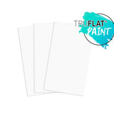 TruFlat Laser wood panel set, white pre-primed sheets with TruFlat paint badge