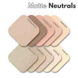 Matte neutral cast acrylic sample swatches fan, showing soft neutral tones