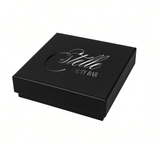 XS - Black Premium Two-Piece Set Boxes (Print-Ready, Blank Packaging)
