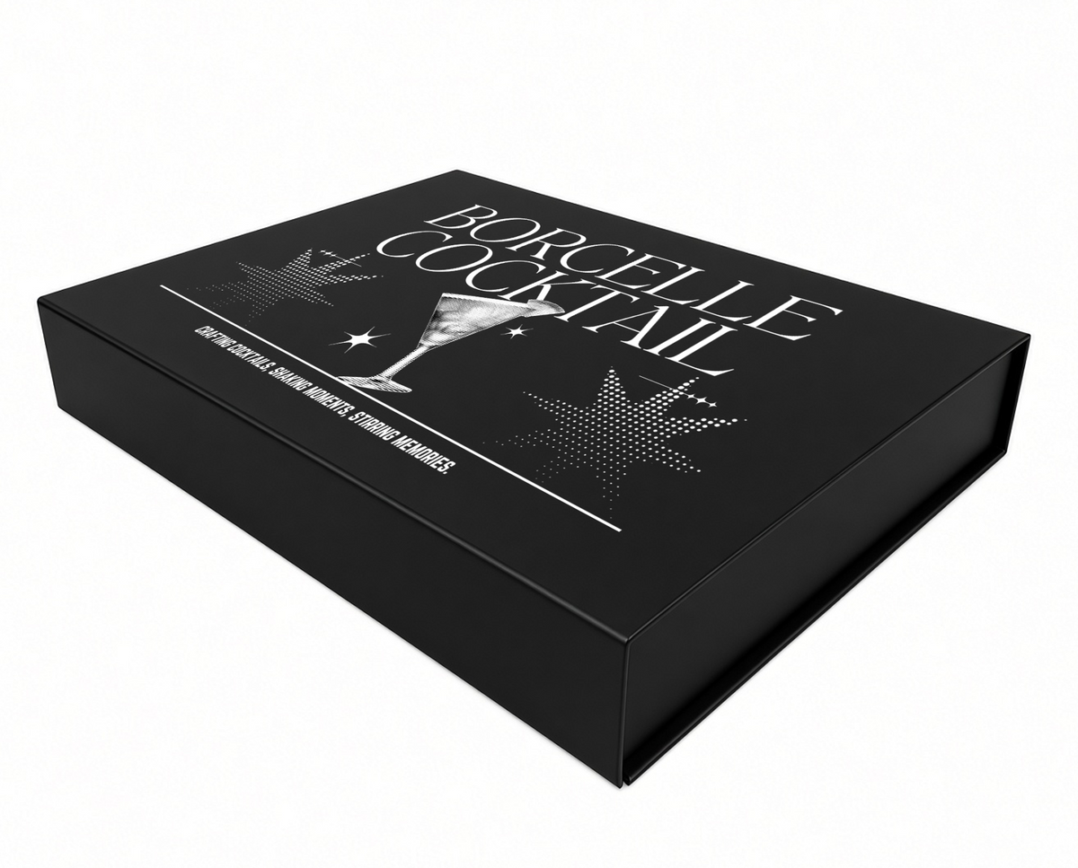 Large - Black Rigid Magnetic Closure Boxes (Hinged Lid, Print-Ready Blank Packaging)