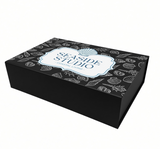 XL - Black Rigid Magnetic Closure Boxes (Hinged Lid, Print-Ready Blank Packaging)