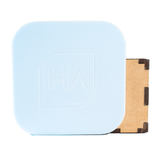 Pastel cornflower blue cast acrylic sheet, square with dual-finish surface
