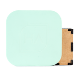 Mint green cast acrylic sheet with rounded corners, dual-surface matte finish