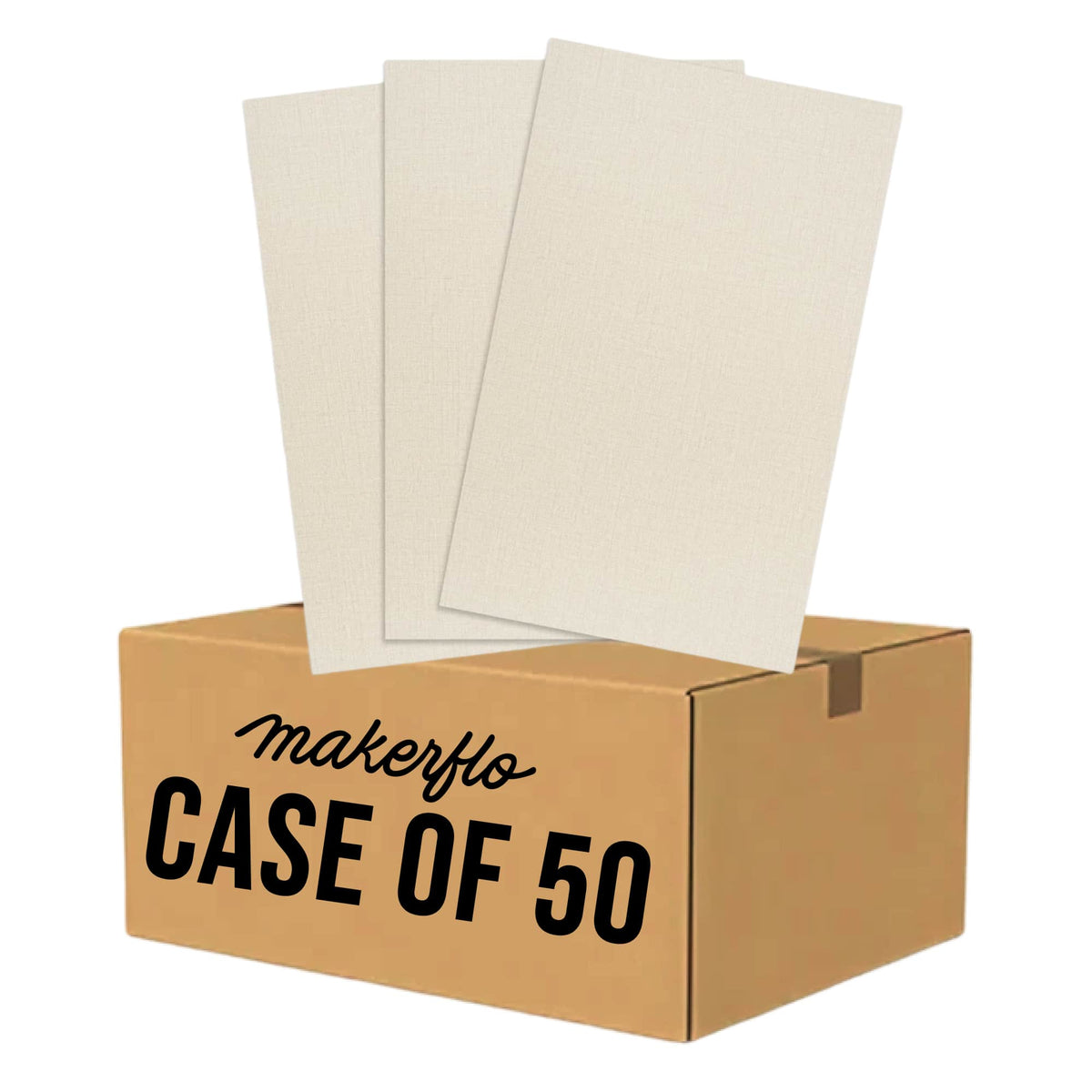 TruFlat Laser wood panel set, light linen sheets in a multipack