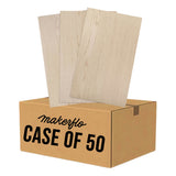 Light wood TruFlat laser wood plywood sheets with case packaging