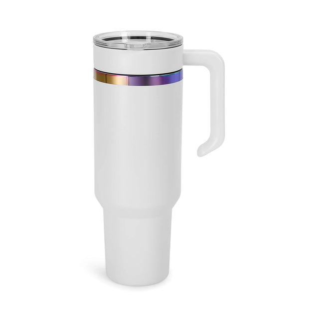 MakerFlo 40oz Rainbow-Plated MakerTwist™ Tumbler – Customizable Premium Drinkware