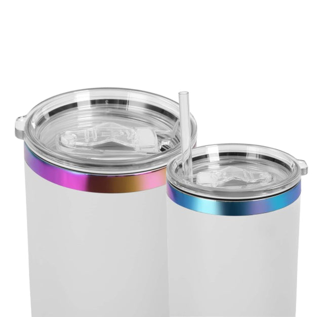 MakerFlo 40oz Rainbow-Plated MakerTwist™ Tumbler – Customizable Premium Drinkware