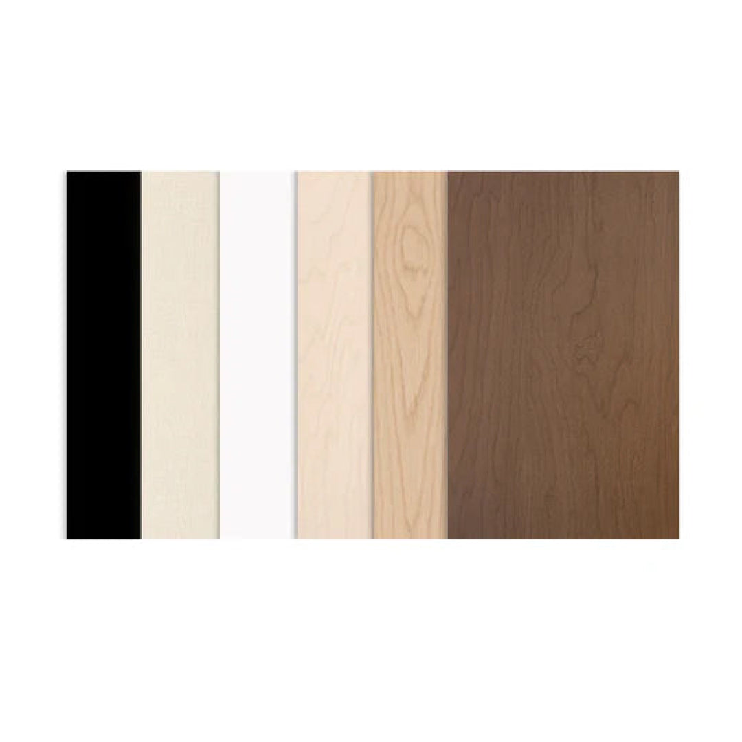 TruFlat laser wood plywood panels in multiple wood-tone color swatches