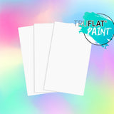 Three white prefinished laser wood sheets