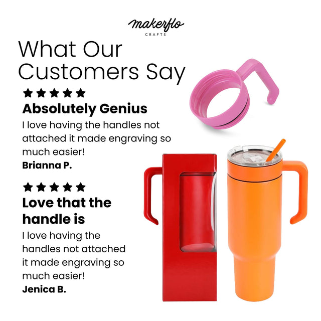 MakerFlo 30oz & 40oz MakerTwist™ Handle – Twist-On Tumbler Accessory