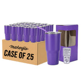MakerFlo 30oz MakerTwist stainless steel tumbler, purple case of 25 with cartons