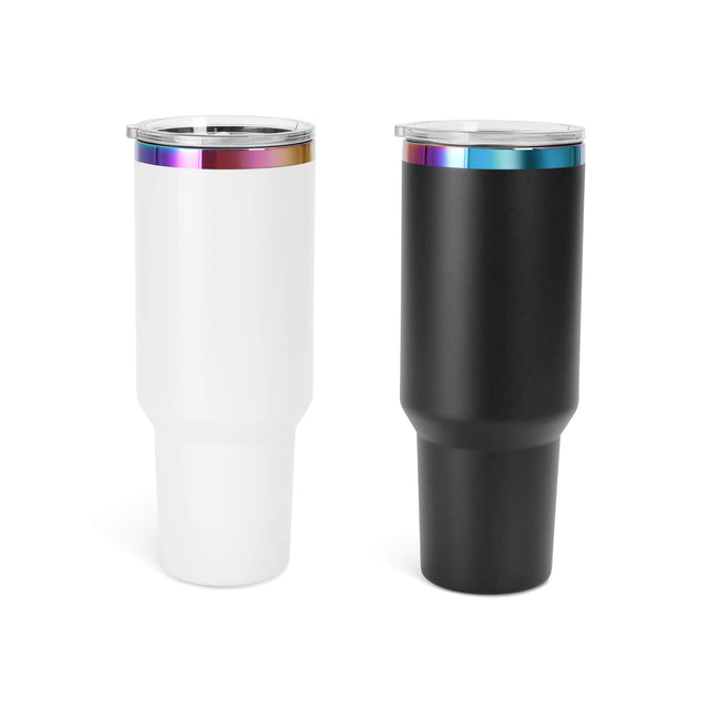 MakerFlo 40oz Rainbow-Plated MakerTwist™ Tumbler – Customizable Premium Drinkware