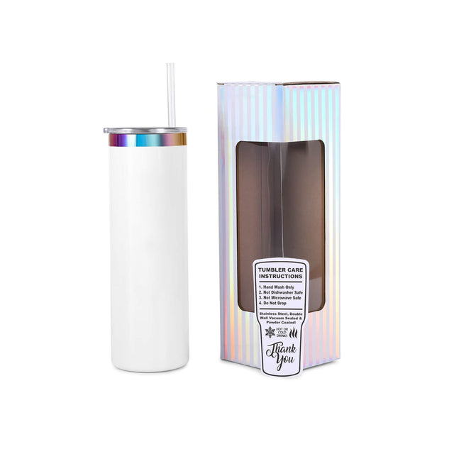 20oz Skinny Rainbow Tumbler