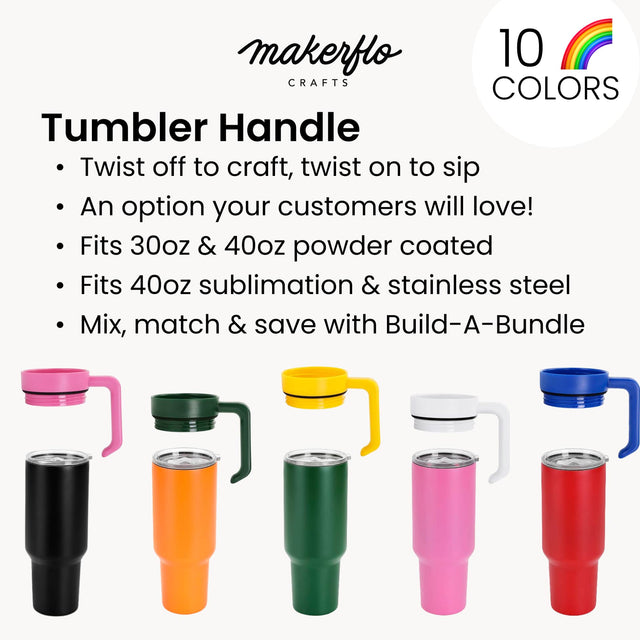 MakerFlo 30oz & 40oz MakerTwist™ Handle – Twist-On Tumbler Accessory